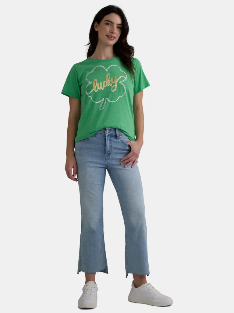 Way To Celebrate St. Patrick’s Day Girls’ Tee – Soft Cotton Blend β close-up detail of design and finish