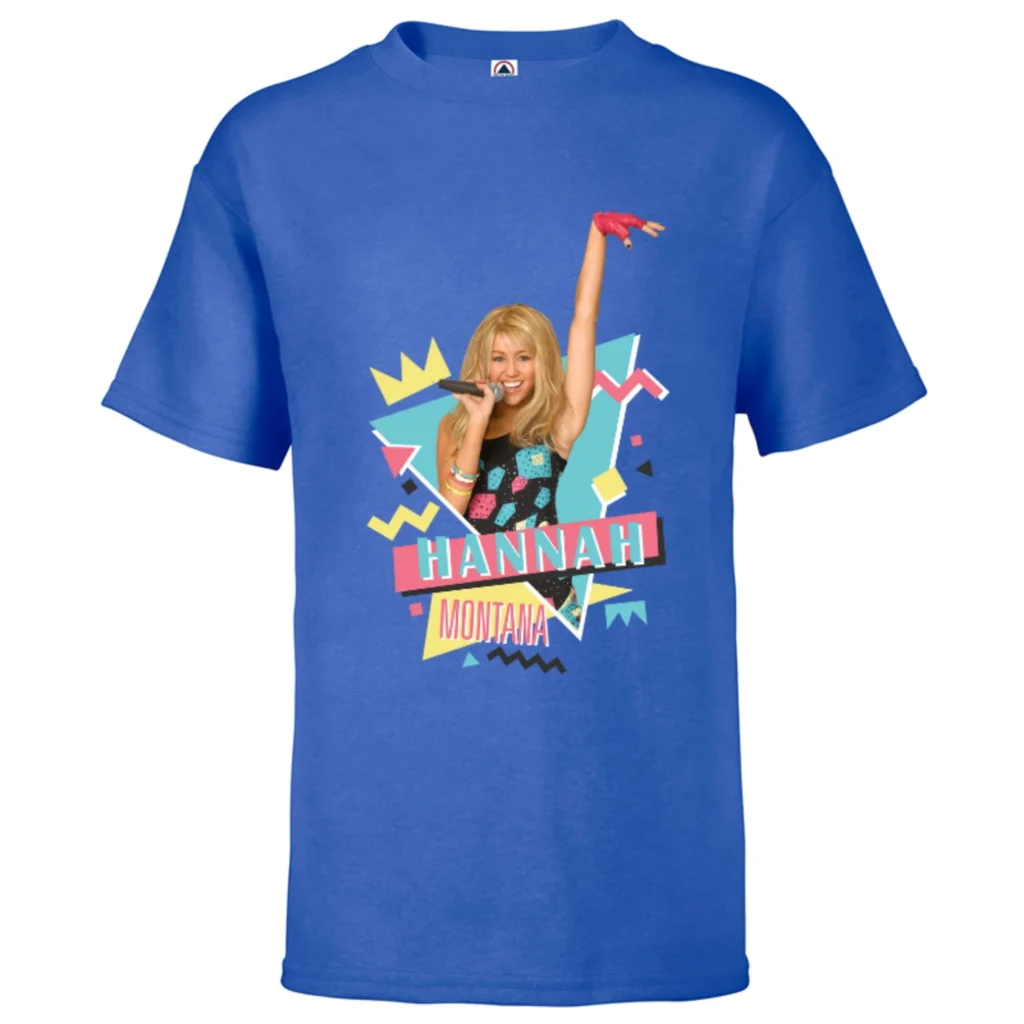 Weekend Academy Hannah Montana Girl’s T-Shirt – Iconic Pop Star Style — alternate angle showing full product