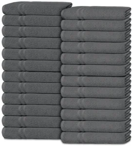 White Classic Bundle Washcloth 24 pack White Kids Washcloth Towel Set 12×12 Cotton Multipurpose Small Hand Towels Kitchen Towels Set Salon Face Towel