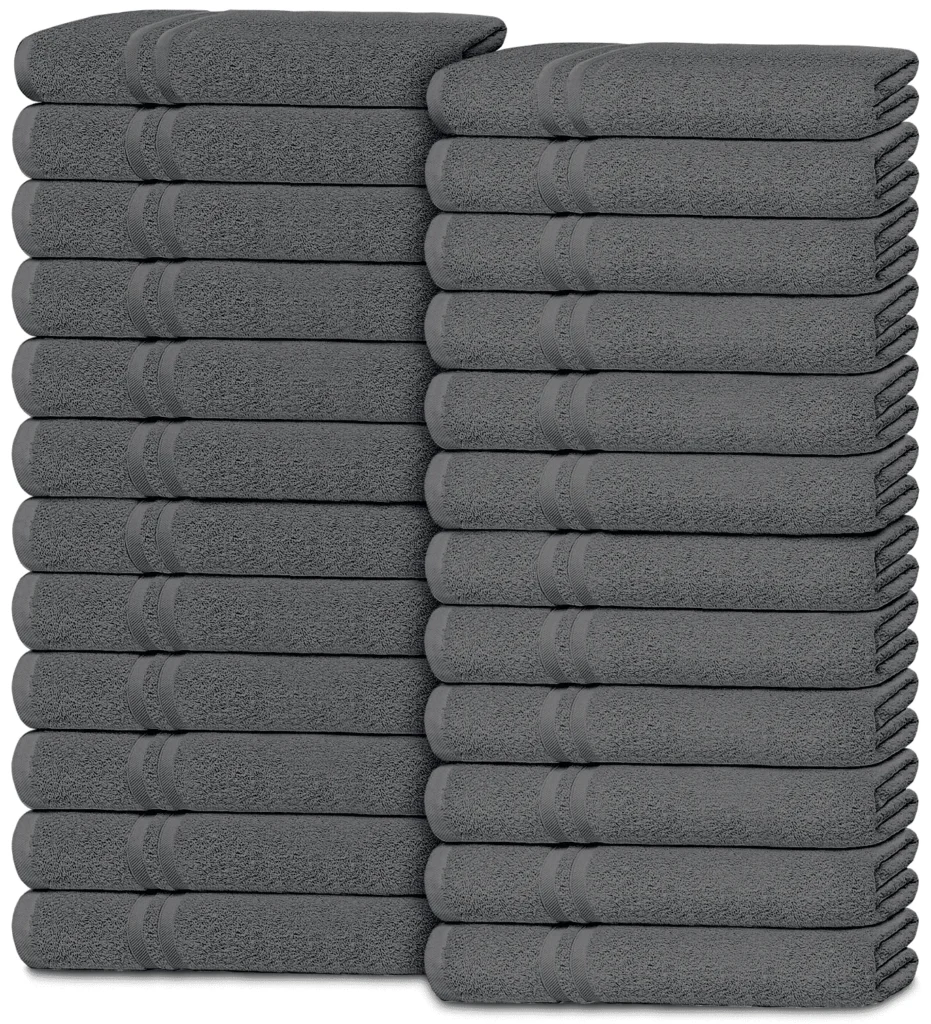 White Classic Bundle Washcloth 24 pack White Kids Washcloth Towel Set 12×12 Cotton Multipurpose Small Hand Towels Kitchen Towels Set Salon Face Towel