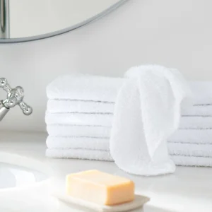 White Classic Bundle Washcloth 24 pack White Kids Washcloth Towel Set 12×12 Cotton Multipurpose Small Hand Towels Kitchen Towels Set Salon Face Towel