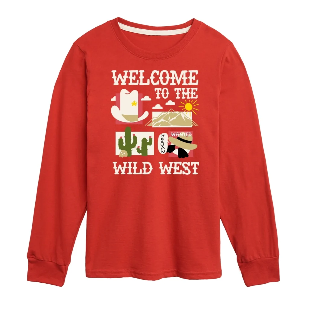 Wild West Riders Junior’s Graphic Short Sleeve Tee – Everyday Comfort β alternate angle showing full product
