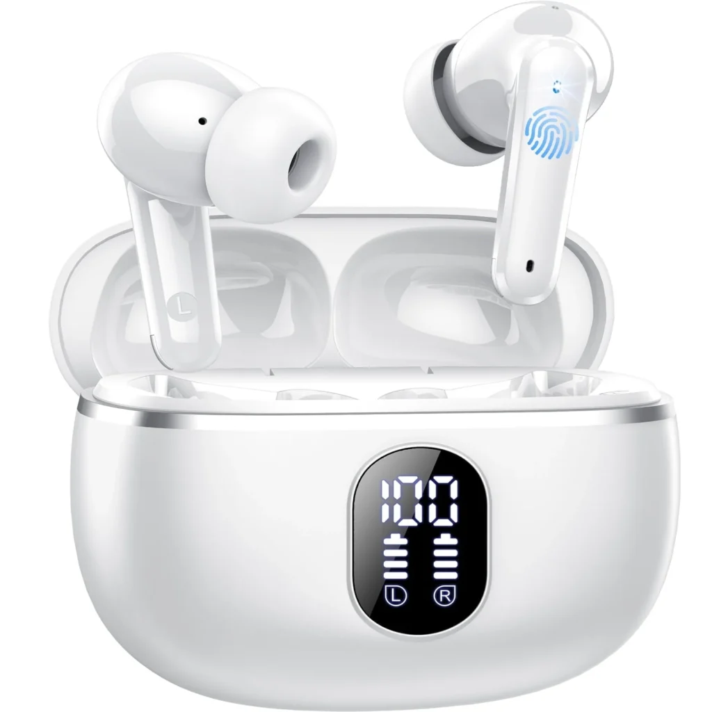 50H Playback Wireless Ear Buds – IPX7 Waterproof & Charging Case — close-up detail of design and finish