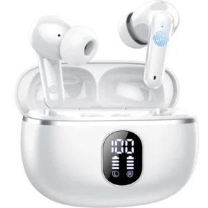 Wireless Ear Buds 50H Playback LED Power Display Earphones Wireless Charging Case Headphones IPX7 Waterproof in Ear Earbuds Mic TV Smart Phone Laptop