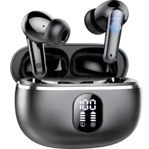 Wireless Ear Buds 50H Playback LED Power Display Earphones Wireless Charging Case Headphones IPX7 Waterproof in Ear Earbuds Mic TV Smart Phone Laptop