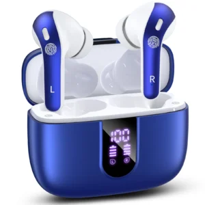 Wireless Ear Buds 50H Playback LED Power Display Earphones Wireless Charging Case Headphones IPX7 Waterproof in Ear Earbuds Mic TV Smart Phone Laptop