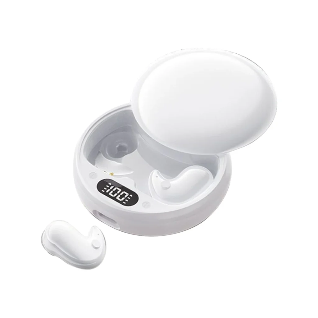 SoundFlow Crystal Clear Wireless Earbuds – Bluetooth 5.3 Headphones — alternate angle showing full product