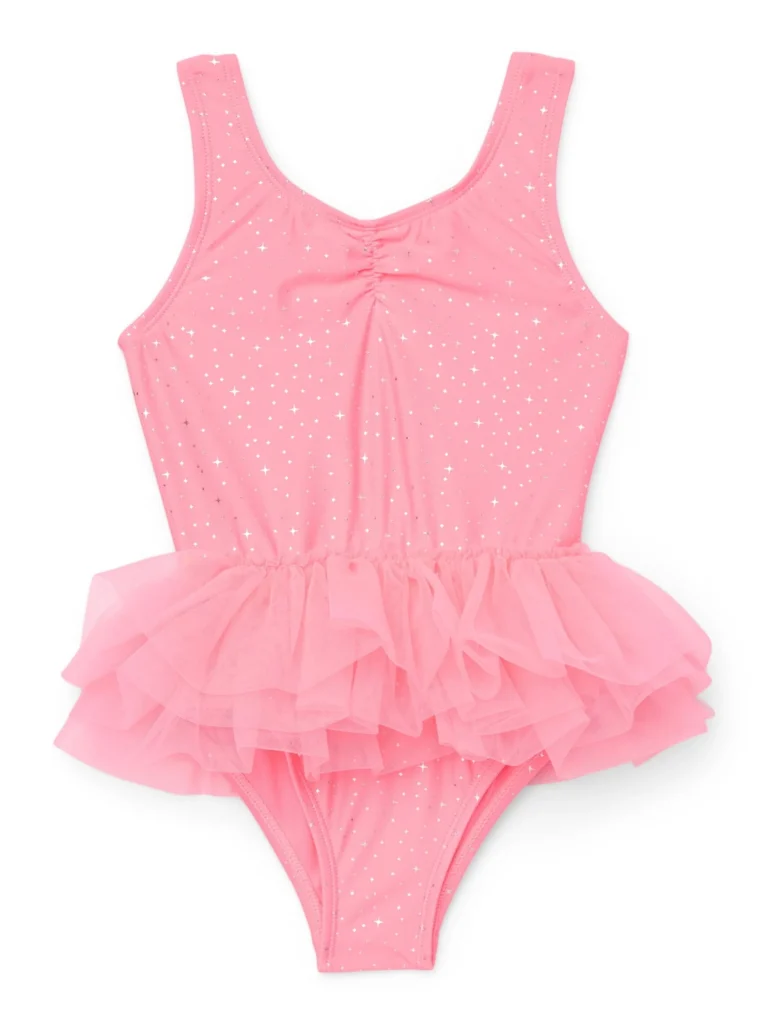 Wonder Nation Baby & Toddler Tutu Swimsuit – Charming 1-Piece Style β alternate angle showing full product