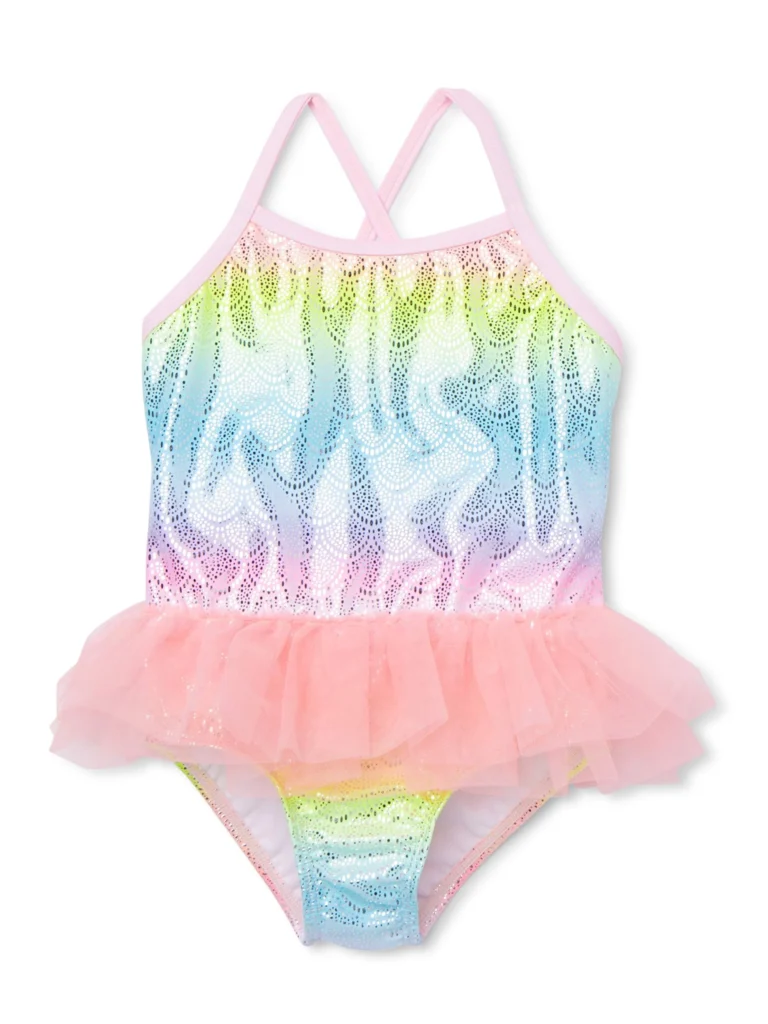 Wonder Nation Baby & Toddler Tutu Swimsuit – Charming 1-Piece Style β close-up detail of design and finish