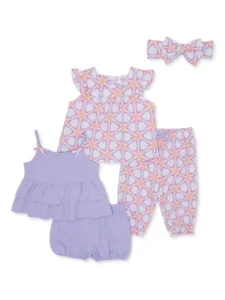 Wonder Nation Baby Girl Ruffle Bubble Romper Sizes 0 24 Months