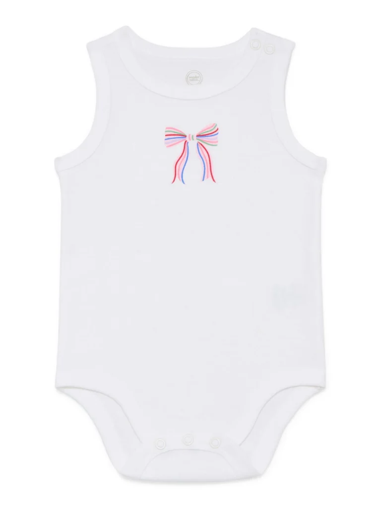 Wonder Nation Soft Baby Girl Tank Bodysuit – Essential Multi-Pack Comfort — alternate angle showing full product