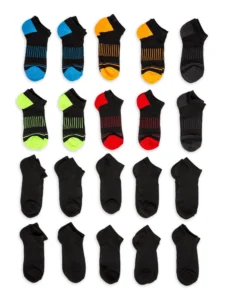 Wonder Nation Boys Flat Knit No Show Socks 3 Pack S 4 8 5 L 3 9