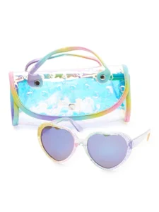 Wonder Nation Floral Girls Sunglasses with Case – Pink Multi