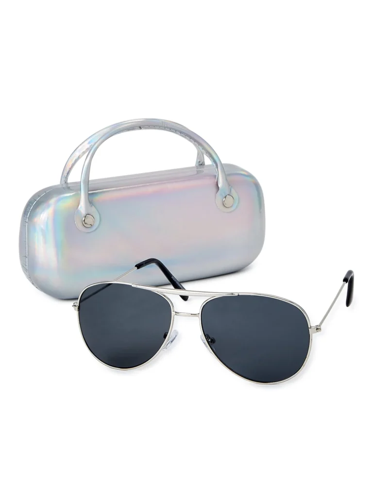Wonder Nation Floral Girls Sunglasses with Case – Pink Multi
