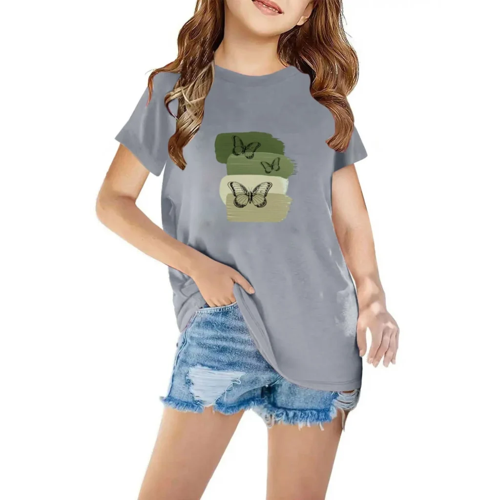 Wonder Nation Girls Graceful Gallop Graphic Tee – Soft Comfort β alternate angle showing full product