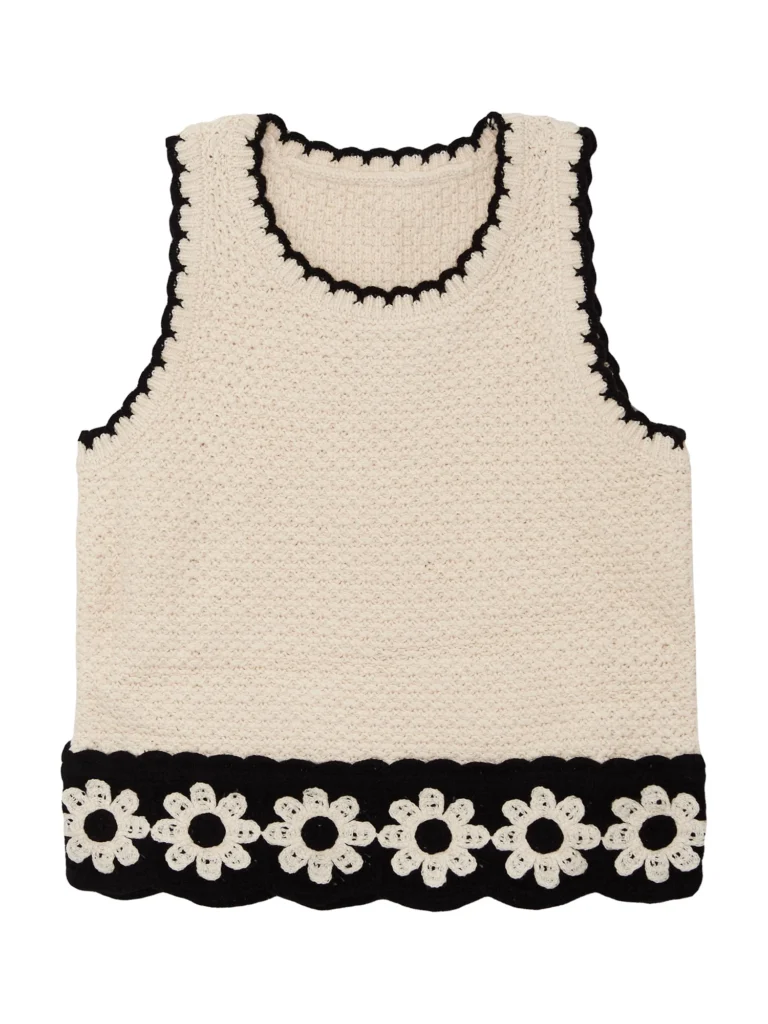 Wonder Nation Girls’ Sweater Tank – Versatile Knit Top, Sizes 4-18 Plus β close-up detail of design and finish