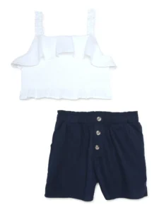 Wonder Nation Girls Tank Top and Shorts 2 Piece Pajama Set Sizes 4 18