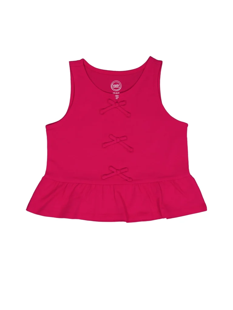 Wonder Nation Girls Trend Tank – Versatile Style, All Sizes β alternate angle showing full product