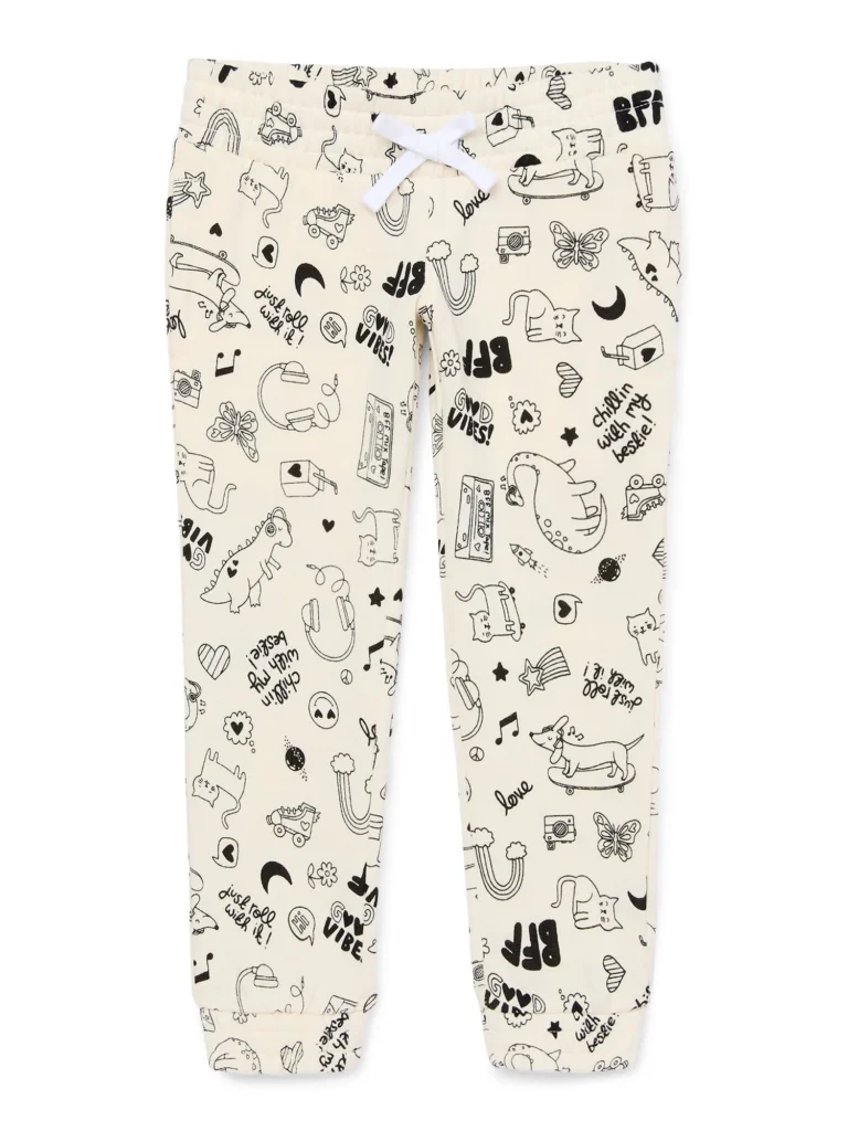 Wonder Nation Little Girl Fleece Jogger Sizes 4 10 1