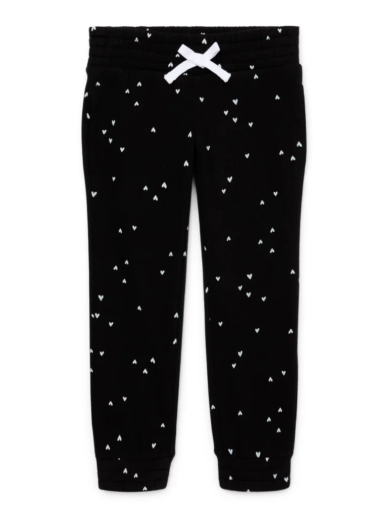 Wonder Nation Soft Fleece Joggers for Girls – Cozy Everyday Wear β alternate angle showing full product