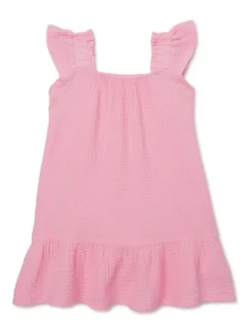 Wonder Nation Toddler Girl Striped Dress Biker Short Outfit Set Sizes 18M 5T