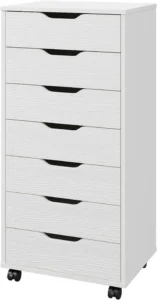 wOod it 5 7 Drawer Chest Wooden Tall Dresser Storage Dresser Cabinet With Wheels for Office Bedroom Home