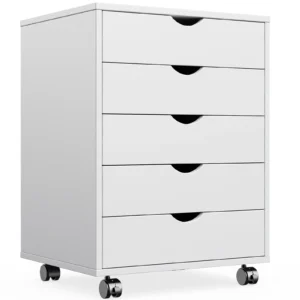 wOod it 5 7 Drawer Chest Wooden Tall Dresser Storage Dresser Cabinet With Wheels for Office Bedroom Home