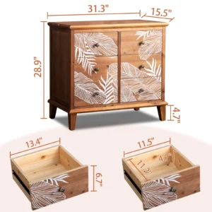 wOod it 5 7 Drawer Chest Wooden Tall Dresser Storage Dresser Cabinet With Wheels for Office Bedroom Home