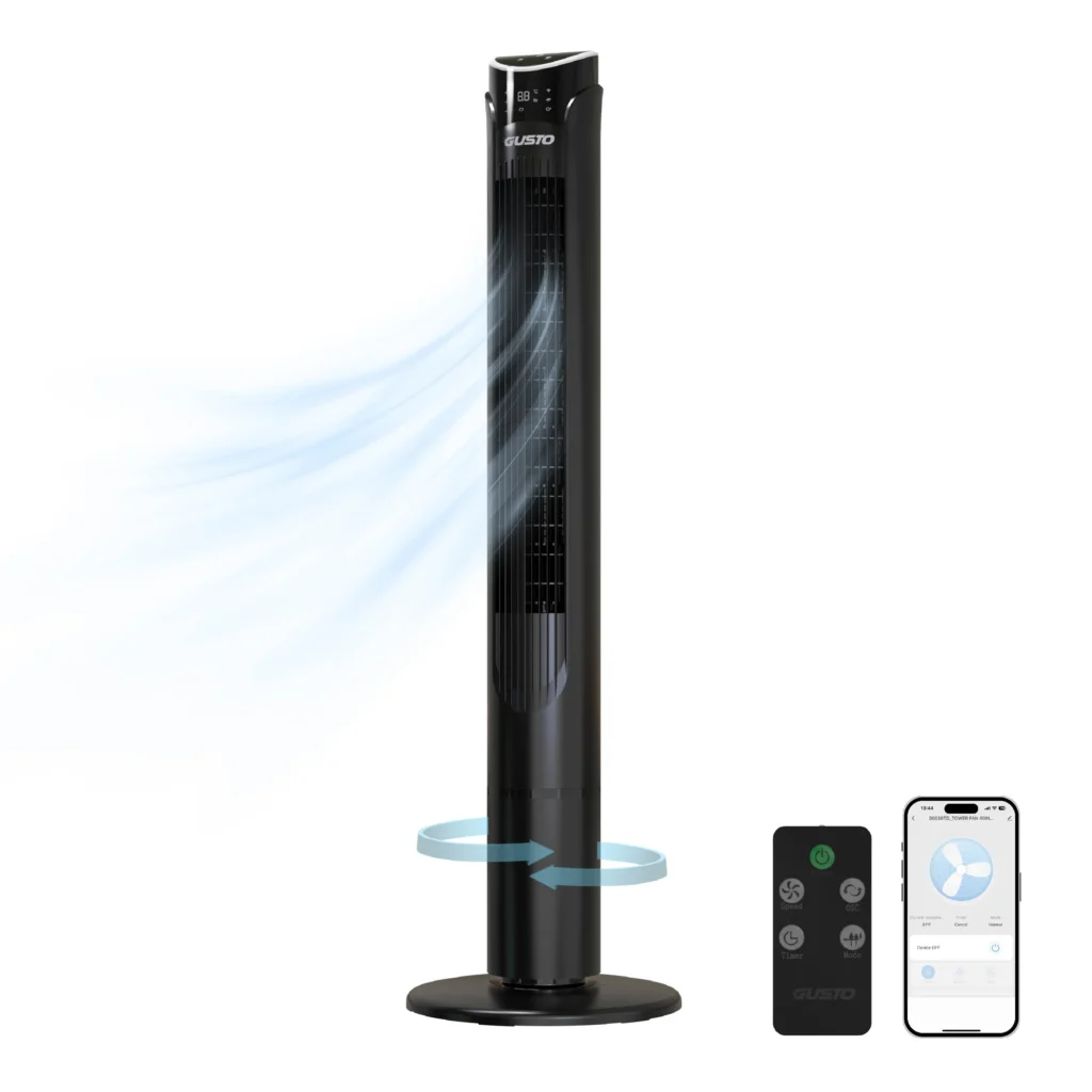 Woozoo 5 Speed Oscillating Globe Fan – Compact & Powerful Airflow — close-up detail of design and finish