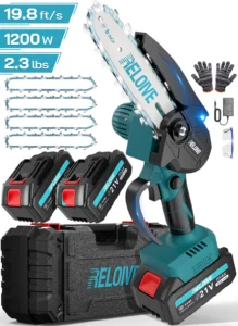 YAHHU 6 inch Mini Chainsaw Portable Electric Cordless Chainsaw Set Battery Powered Small Handheld Chain Saws Pruning for Tree Branches