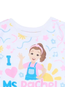 Yoshi Girls Short Sleeve Snug Fit Sleep Top and Shorts Pajama Set, 2