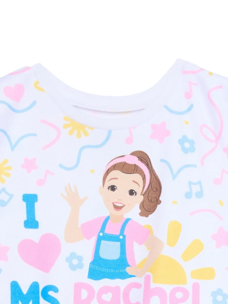 Yoshi Girls’ Snug Fit Short Sleeve Pajama Set – 2-Piece Comfort β close-up detail of design and finish