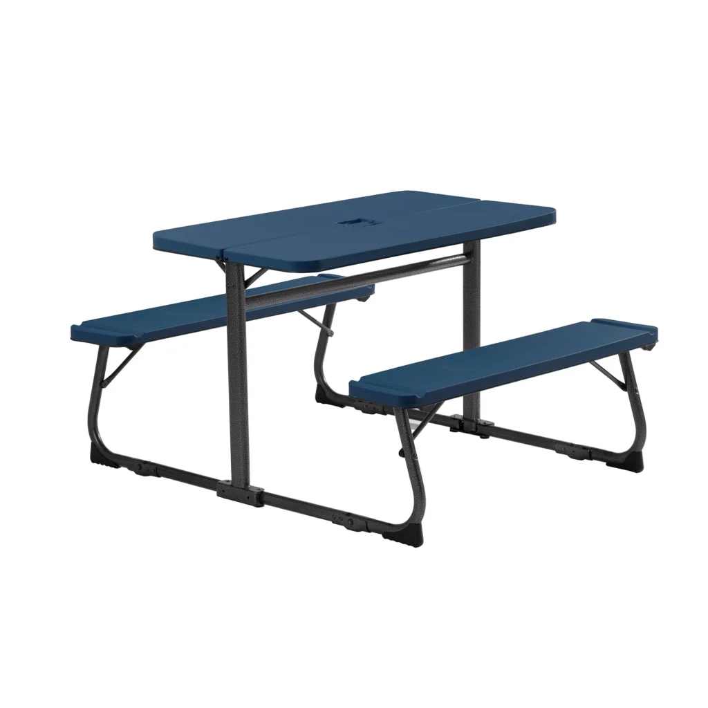 Your Zone Folding Kid s Activity Table with Navy Texture Surface Steel and Plastic 33 11 x 40 94 x 21 85