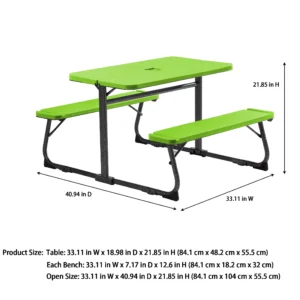 Your Zone Folding Kid s Activity Table with Navy Texture Surface Steel and Plastic 33 11 x 40 94 x 21 85