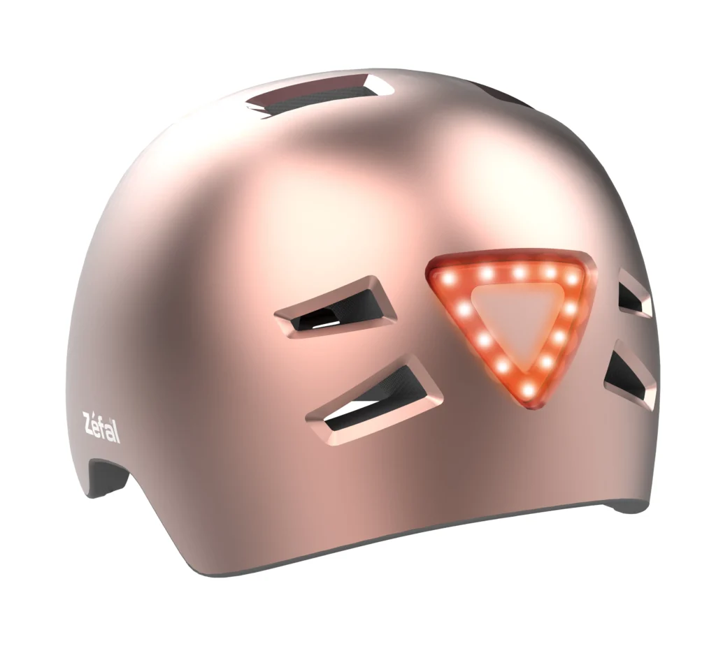 Zefal Rose Gold Light Up Lightweight Adult Bike Helmet Ages 14 Unisex