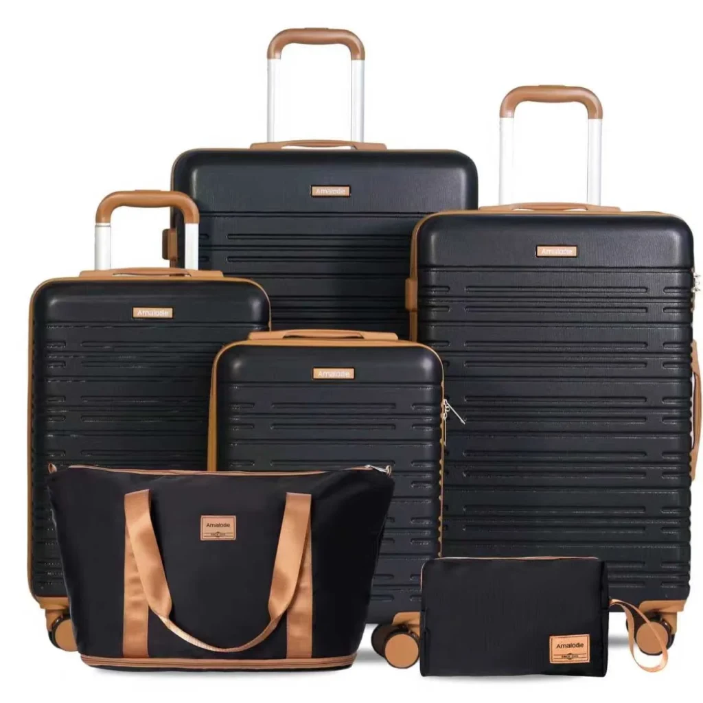 Amalodie 6-Piece Hardside Luggage Set – TSA Lock Travel Ready
