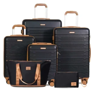 Amalodie 6-Piece Hardside Luggage Set – TSA Lock Travel Ready