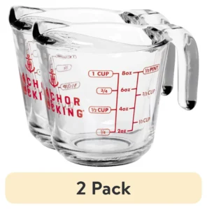 Anchor Hocking 2-Cup Decorated Glass Measuring Cup – Durable & Stylish