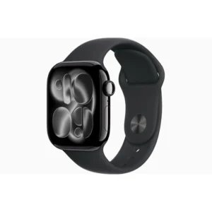 Apple Watch Series 11 GPS 46mm Jet Black Aluminum Case with Black Sport Band M L