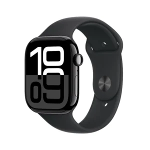 Apple Watch Series 11 GPS 46mm Jet Black Aluminum Case with Black Sport Band M L