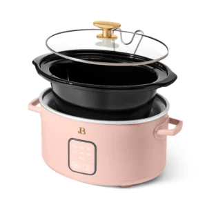 Beautiful 4Qt Slow Cooker with Touch Display – Rose Pink