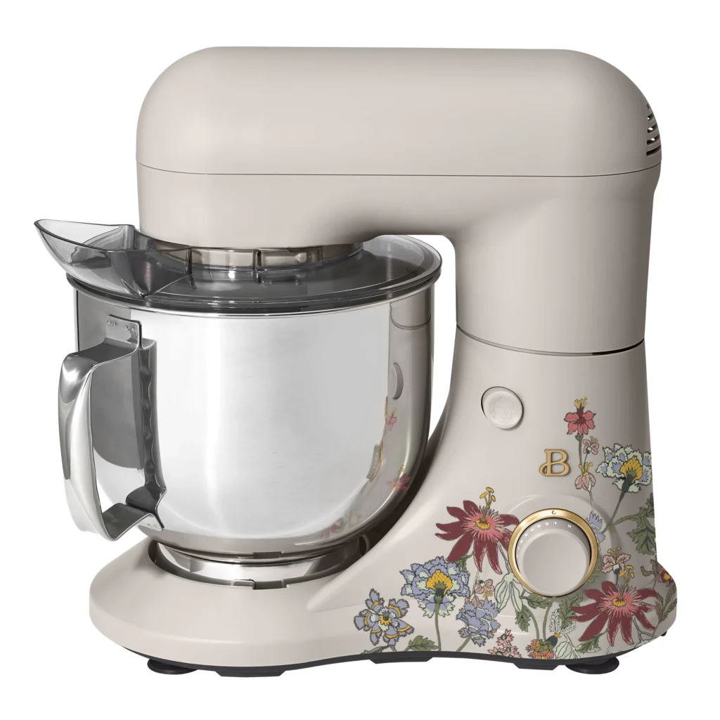 Beautiful 5.3 Qt Tilt-Head Stand Mixer – Wildflower Porcini Design β close-up detail of design and finish