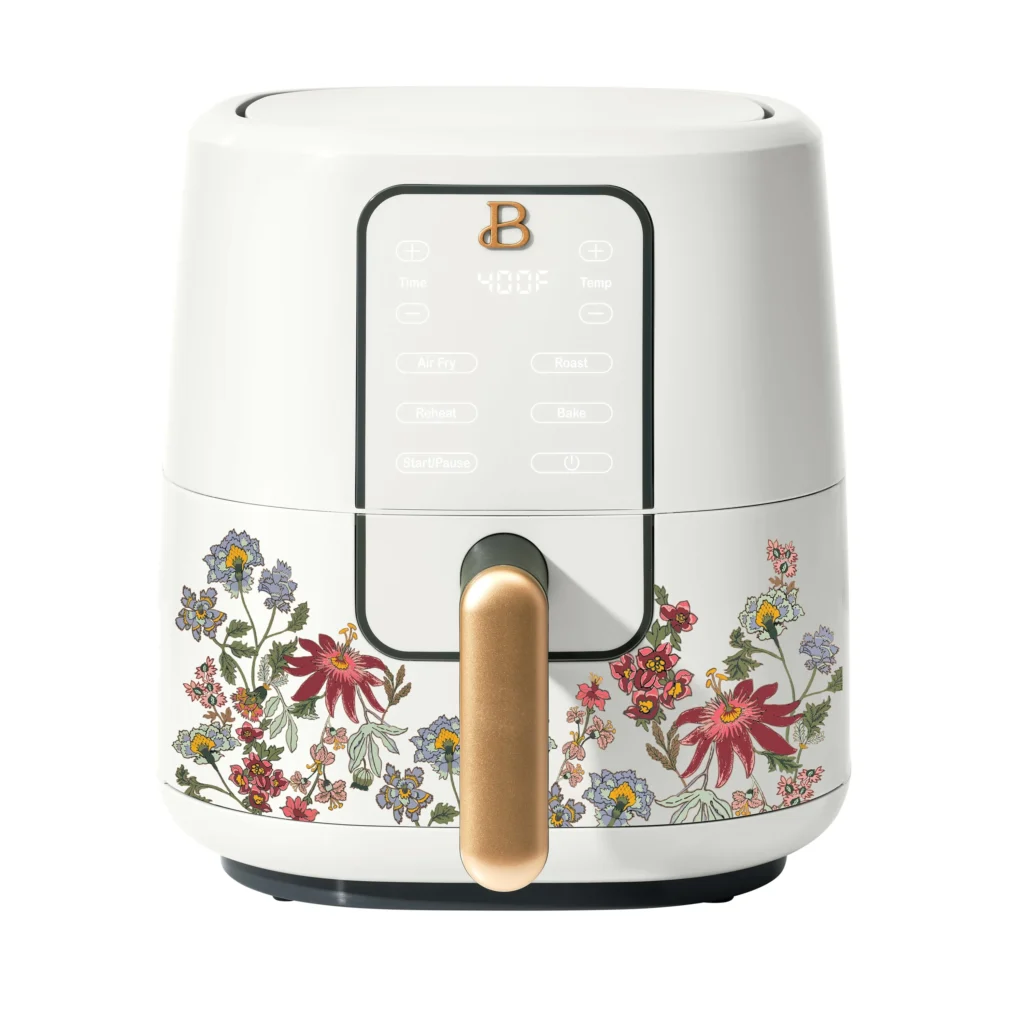 Beautiful Drew Barrymore 3QT Touchscreen Air Fryer – Wildflower White