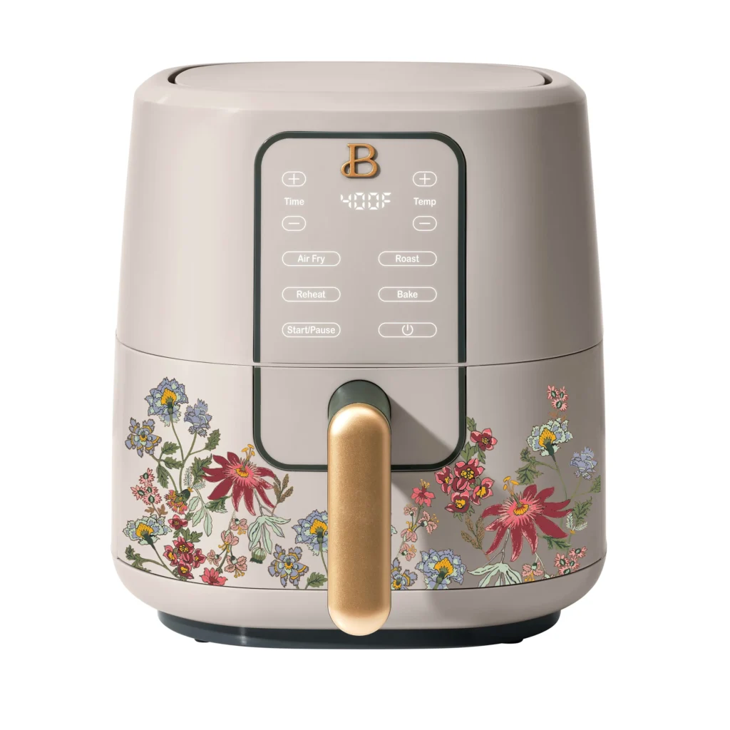 Beautiful Drew Barrymore 3QT Touchscreen Air Fryer – Wildflower White β close-up detail of design and finish