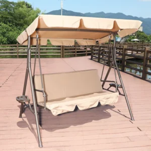 Best Choice Products 3-Seat Outdoor Canopy Swing Glider – Convertible Patio Hammock with Cushions