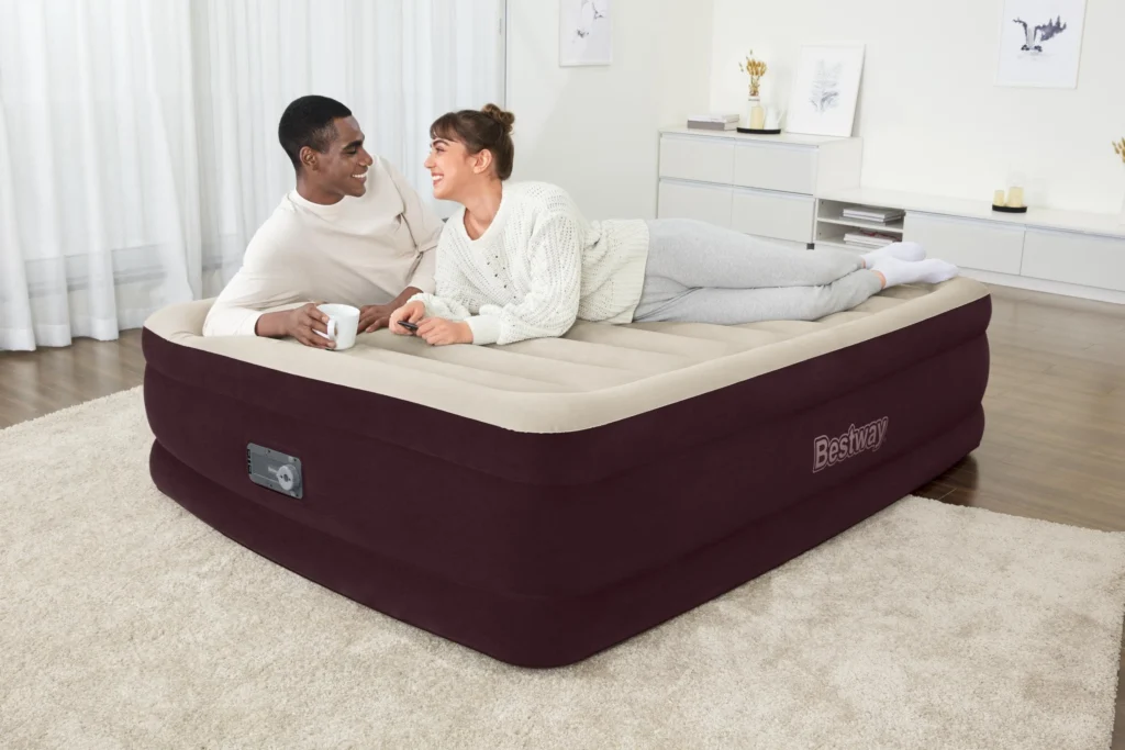 Bestway Queen Air Mattress with Built-in Pump – Maroon 20 Series