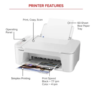 Canon PIXMA TS3722 Wireless All-in-One Printer – Compact Home Office Versatility