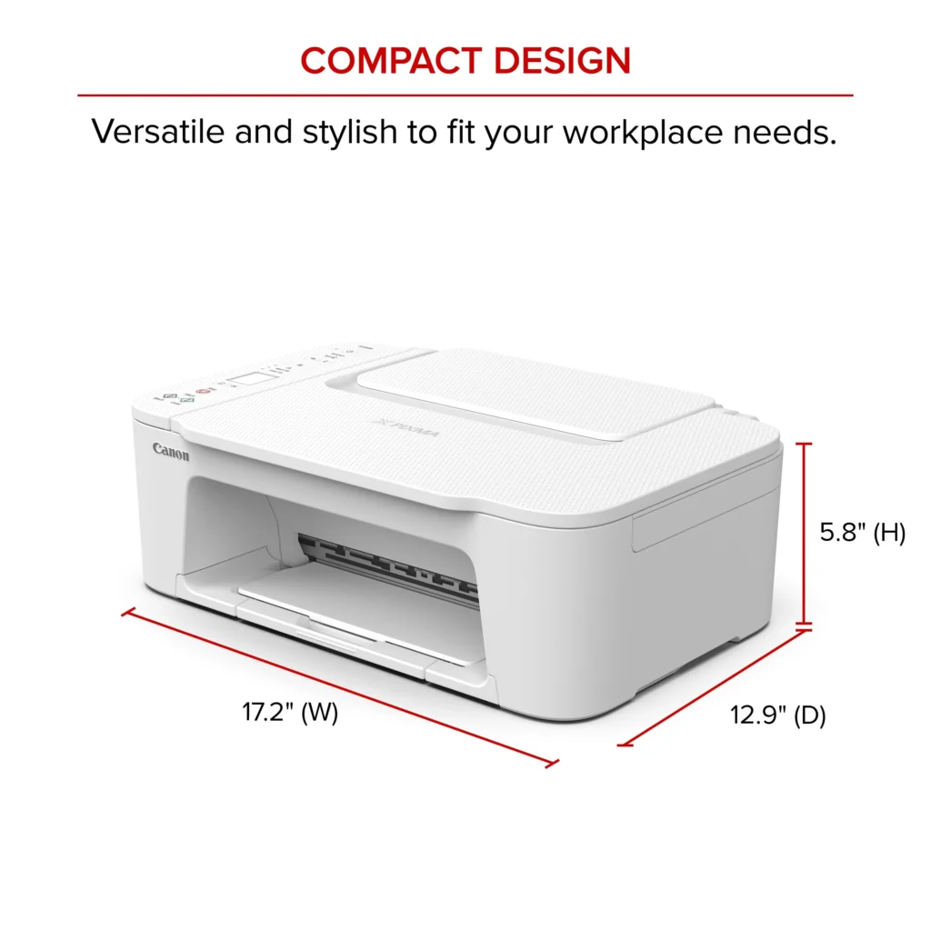 Canon PIXMA TS3722 Wireless All-in-One Printer – Compact Home Office Versatility β alternate angle showing full product