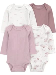 Carter’s Child of Mine Soft Baby Bodysuits 3-Pack – Preemie to 18 Months