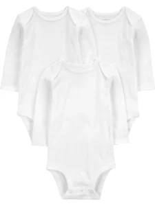 Carter’s Child of Mine Soft Baby Bodysuits 3-Pack – Preemie to 18 Months